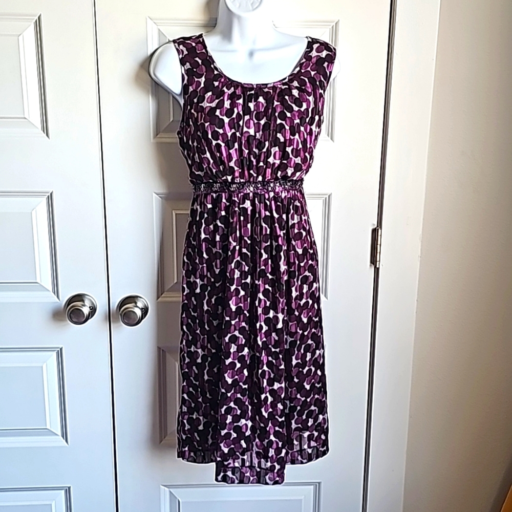 Motherhood Maternity Purple and Black Midi Dress